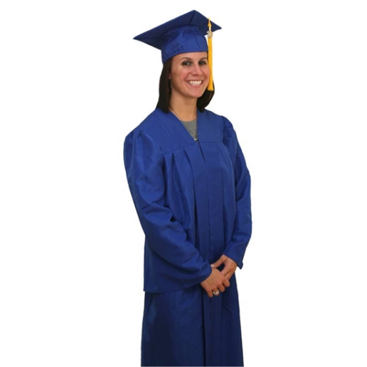 Shiny White High School Cap and Gown – Graduation Cap and Gown